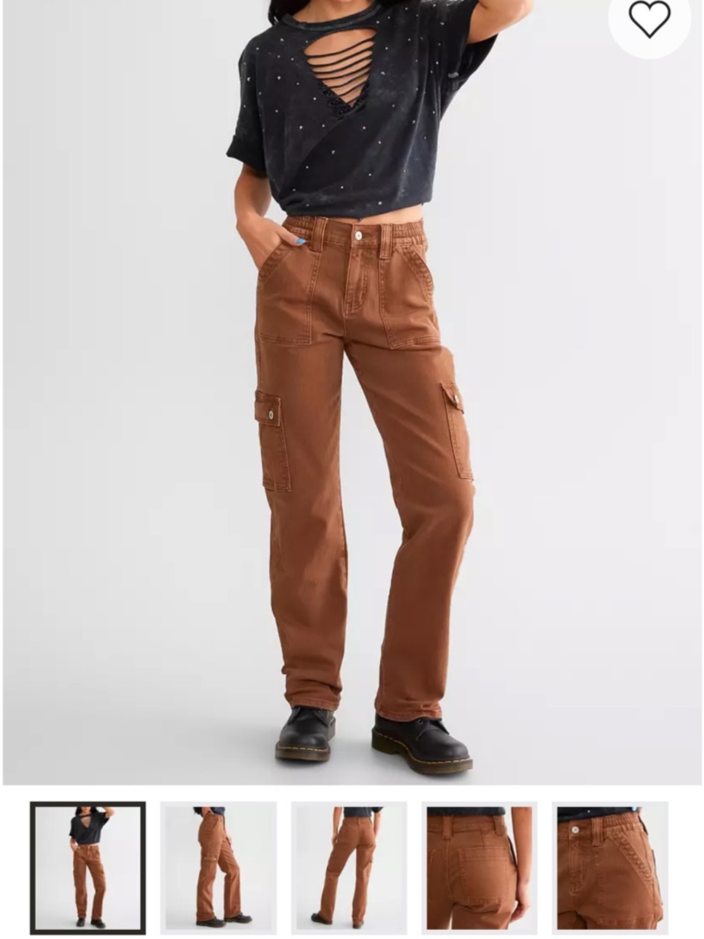 Straight Cargo Jeans - Men's Utility Style